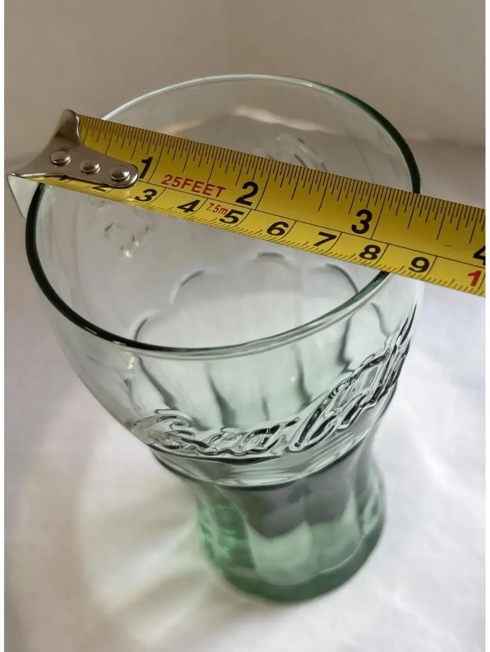 Coca Cola Green Soda Fountain Glass Vintage